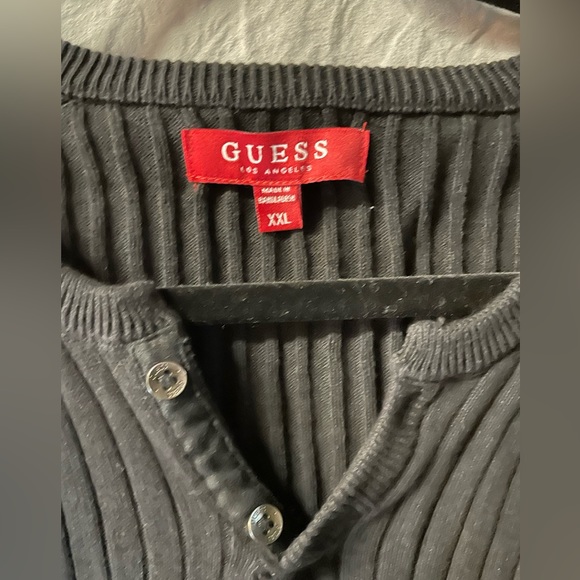 Mens XXL black guess sweater - Picture 3 of 4